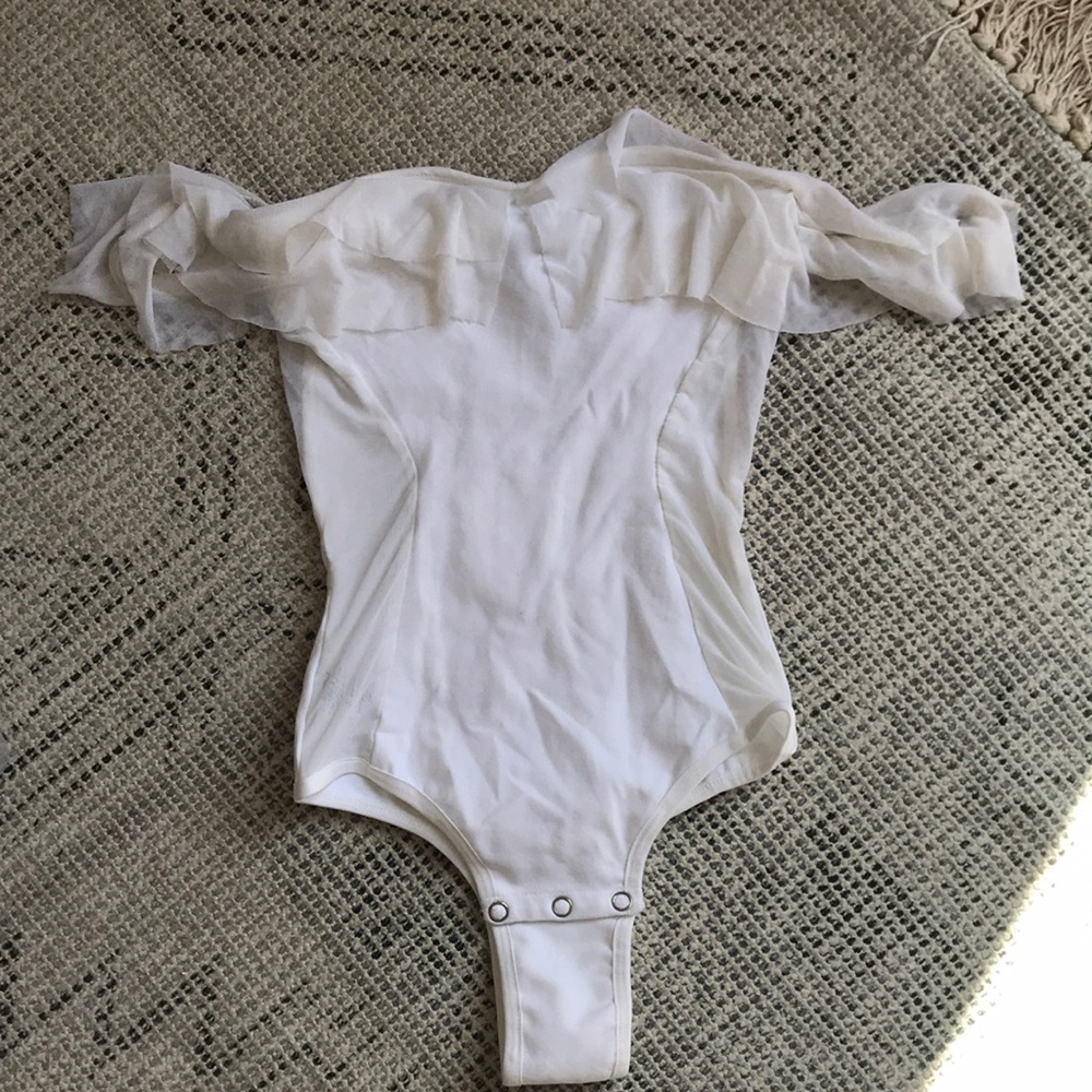 Flynn Skye white stretch body suit